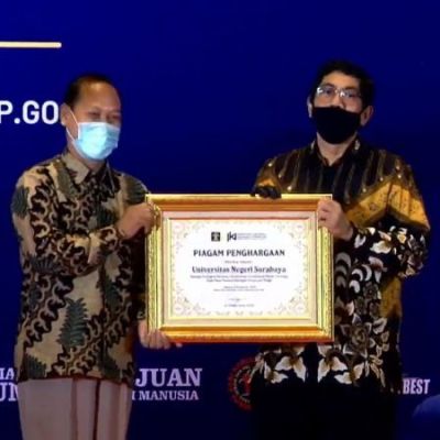 Unesa Raih Dua Penghargaan Pendaftaran Merek Tertinggi dan Pencatatan Hak Cipta Selama Pandemi