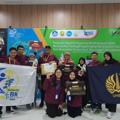 Prestasi PPK Ormawa HMPBK UNESA di Tingkat Nasional 1 Program 3 Penghargaan Terlampaui