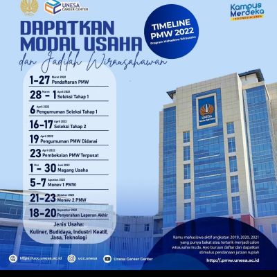 UNESA Buka Pendaftaran PMW 2022 Peluang Bagus Jadi Entrepreneur, Catat Tanggalnya