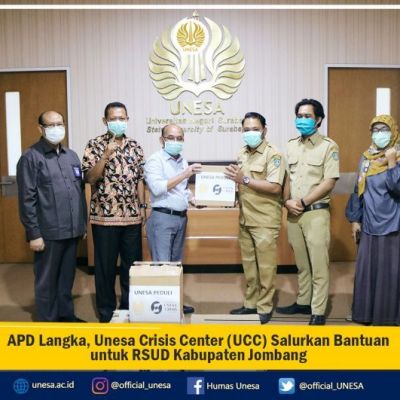APD Langka, Unesa Crisis Center UCC Salurkan Bantuan untuk RSUD Kabupaten Jombang
