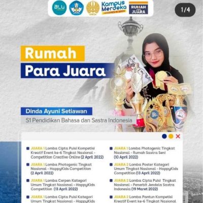 Hebat Setahun, Mahasiswi UNESA Satu Ini Raih Belasan Juara dari Berbagai Kompetisi