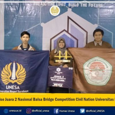 ART Sunrise Juara 2 Nasional Balsa Bridge Competition Civil Nation Universitas Narotama